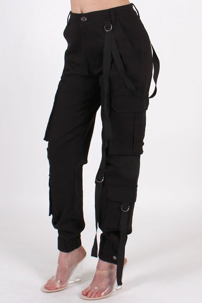 JOGGER STYLE CARGO PANT w/ NYLON STRAP DETAILING – Kaitraphel