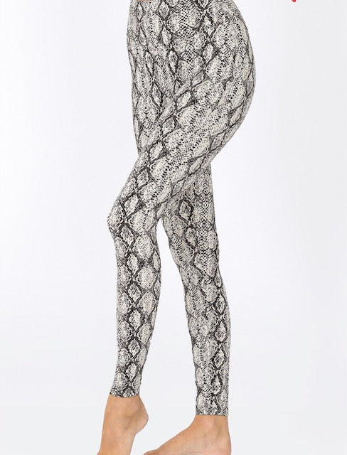 SNAKE SKIN LEGGINGS (tan)