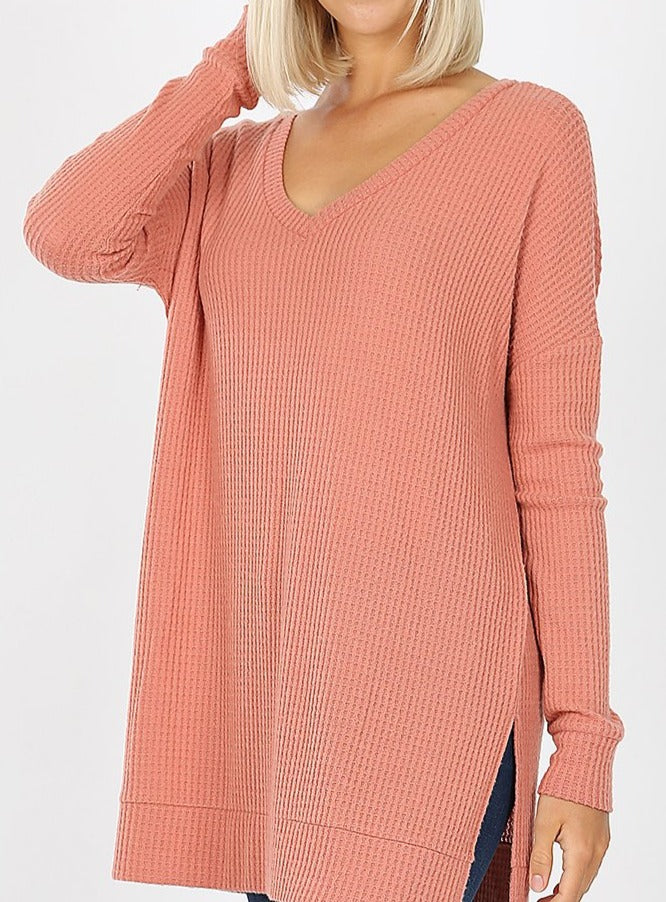 TAKE ME WITH YOU Oversized Thermal DUSTY ROSE