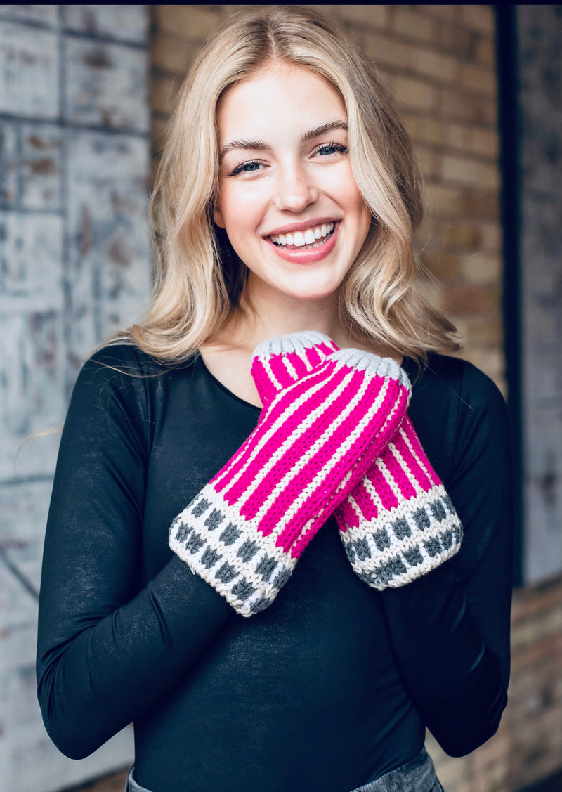 Fuscia Pink MITTENS