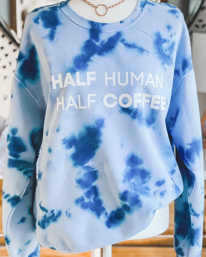 HALF COFFEE HALF HUMAN SWEATER