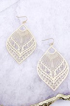 METAL FILIGREE EARRINGS