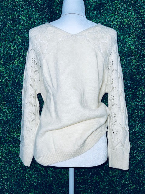 DON'T TURN BACK LACE SLEEVE Sweater