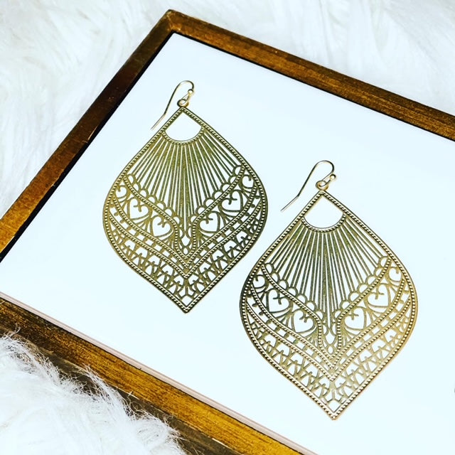 METAL FILIGREE EARRINGS