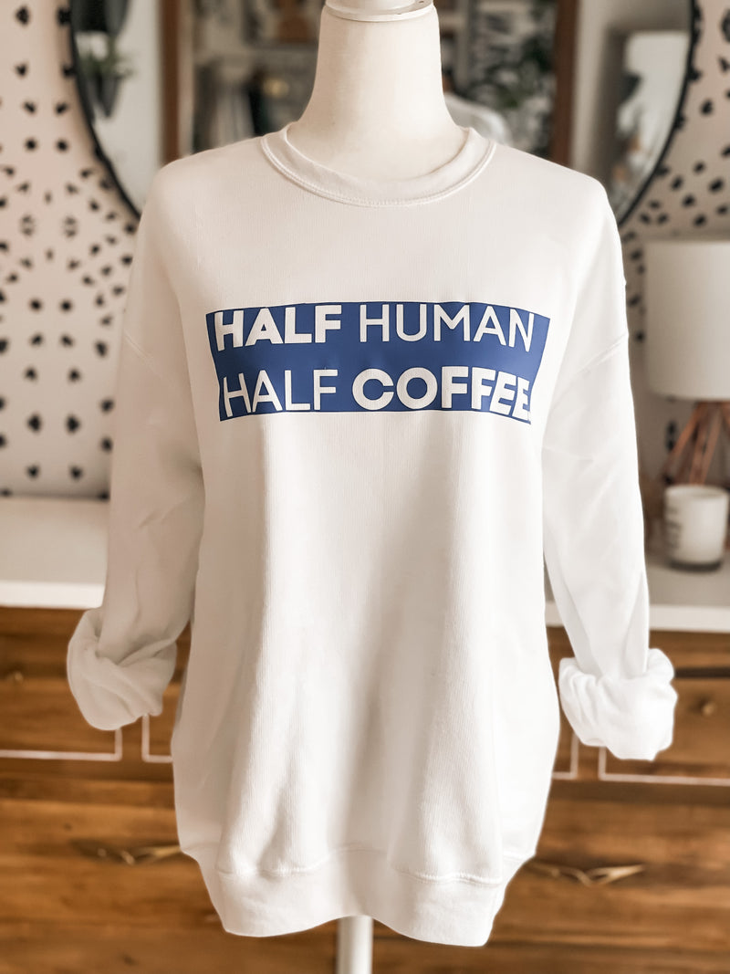 Half Human Half Coffee Sweater (black)