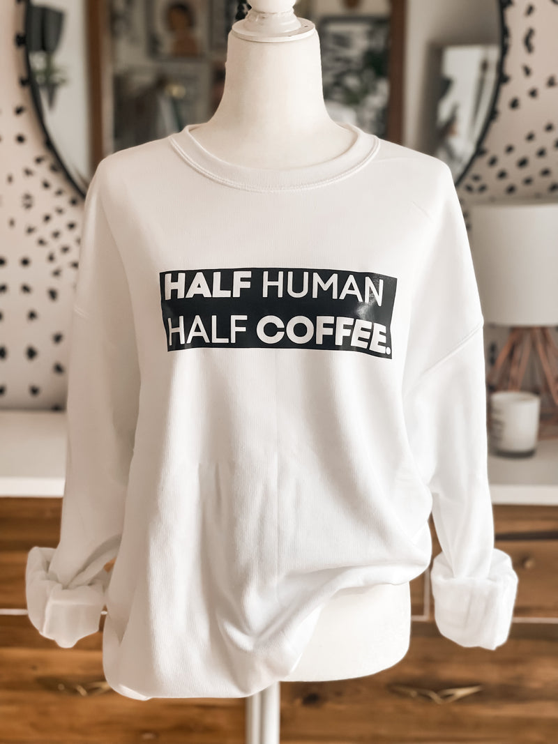 Half Human Half Coffee Sweater (black)