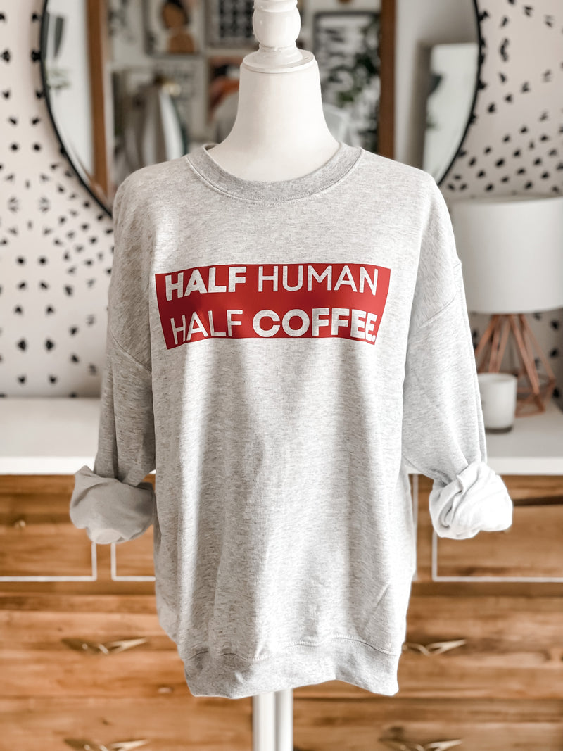Half Human Half Coffee Sweater (black)